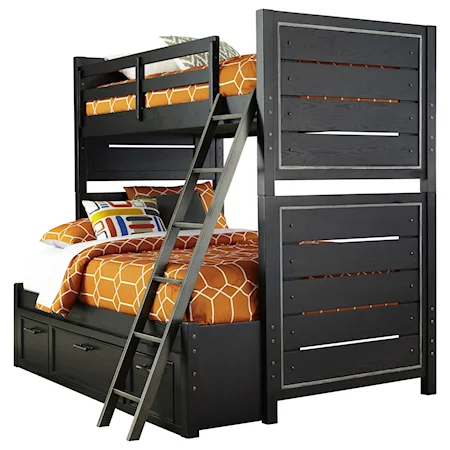 Twin-Over-Full Bunk Bed with Underbed Storage